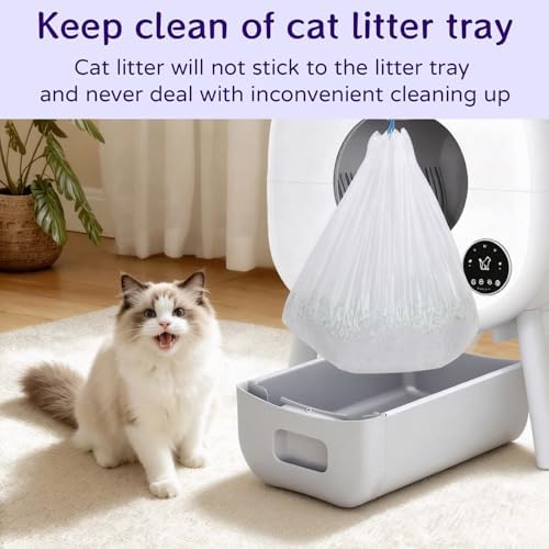 80 Count 26" x 11.8" Automatic Cat Litter Box Bags Compatible