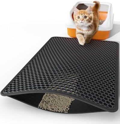 Powools Cat Litter Mat, Double-Layer, 30 x 24 in, Urine-Proof
