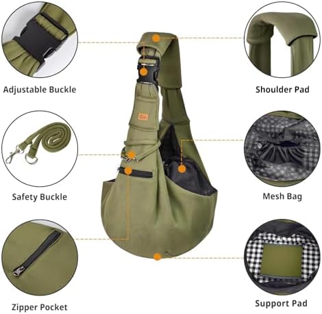 CUBY Adjustable Dog Cat Sling Carrier