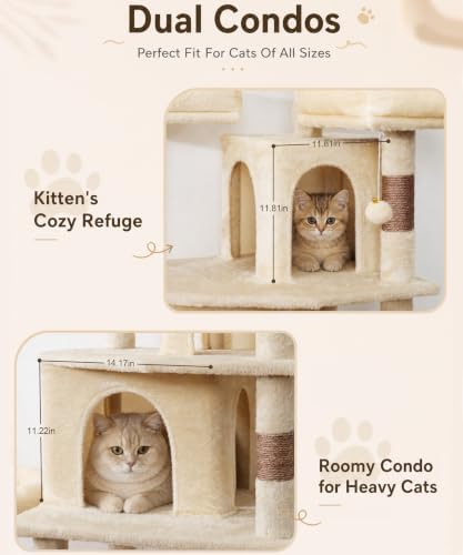 Cat Tower, 71 Inch Heavy Duty Cat Tree