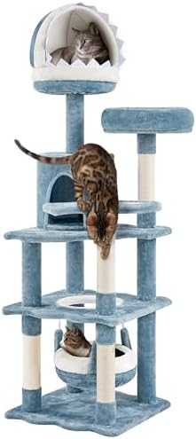 Yaheetech Blue Cute Shark Cat Tree