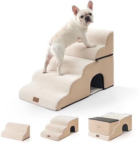 COZY KISS Extra Wide Small Dog Stairs