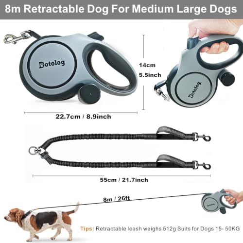 Retractable Dog Leash, 26ft Retractable Lead