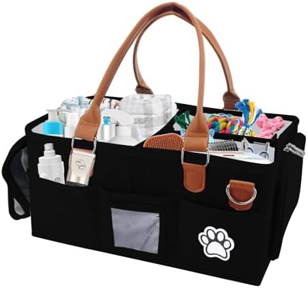 Felt Dog Grooming Bag, Portable Tote Bag