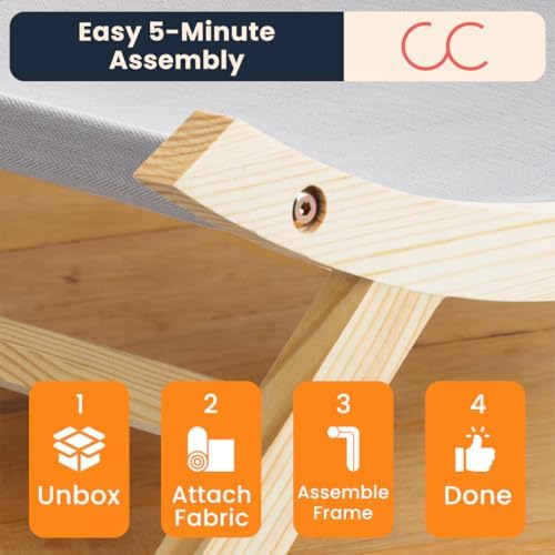 CallieCo Wooden Cat Hammock Bed Gray