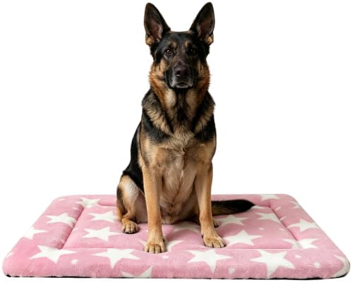 Dog Bed Mat, Reversible & Ultra Soft Kennel Pad-Machine Washable Pet Bed