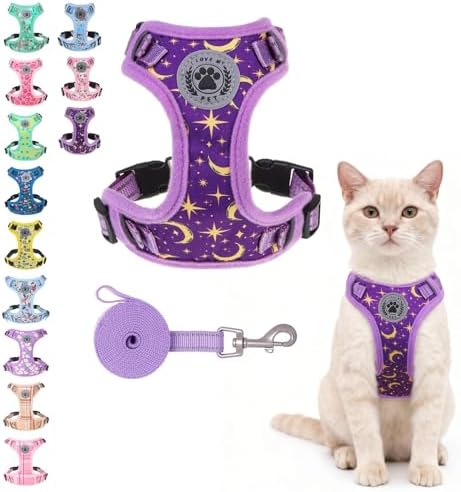BEAUTYZOO Cat Harness and Leash Set, Escape Proof and Adjustable