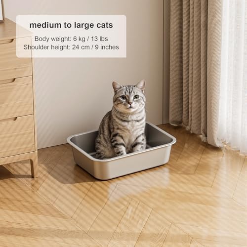 Small Stainless Steel Cat Litter Box