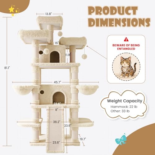 SHA CERLIN 81 Inches Extra Large Cat Tree