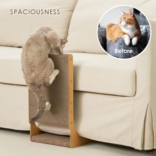 EHEYCIGA 2-Pack Cat Scratcher, 19.7 Vertical Indoor Cardboard Scratch Pad