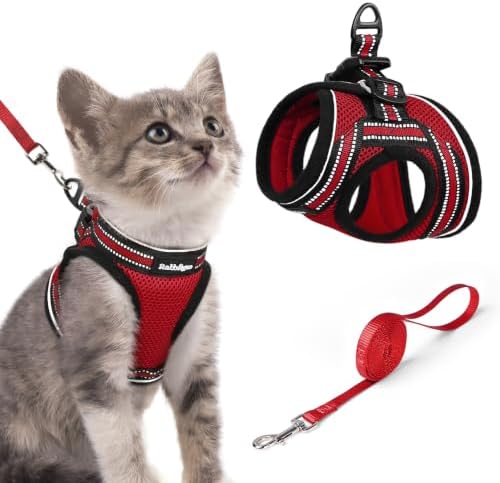 rabbitgoo Cat Harness and Leash Set, Step-in Soft Vest