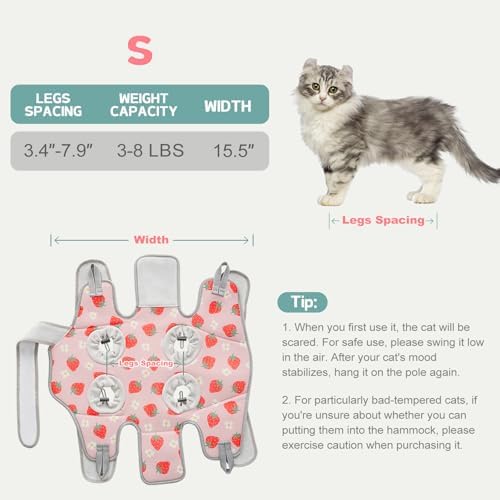 Supet Cat Grooming Hammock Harness
