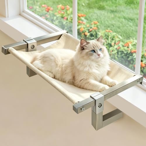 Stainless Steel Cat Window Perch Adjustable Window Cat Bed