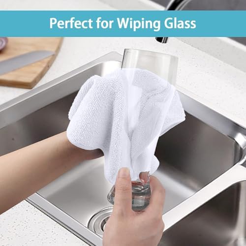 HOMEXCEL 100PK Microfiber Cleaning Cloth, Cleaning Rag