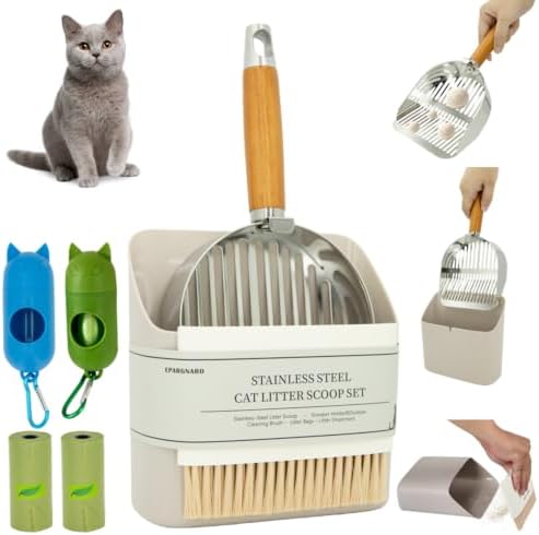 5 Pack Stainless Steel Cat Litter Scoop