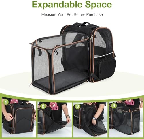 Large Cat Backpack Carrier Expandable Pet Carrier Backpack
