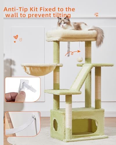 Taoqimiao Cat Tree, 38.5In Cat Tower