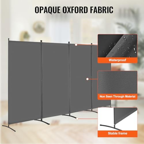 VEVOR Room Divider, 4 Panel Room Divider, Freestanding Room Partitions