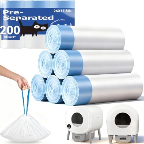200 Count Cat Litter Box Bags for Automatic Cat Litter Box