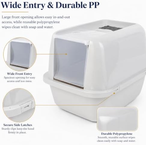 Giant Hooded Cat Litter Box 24", Enclosed