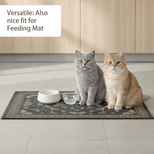 Cat Litter Mat 33" x 22" for Litter Box, Non-Slip Washable Floor Mat