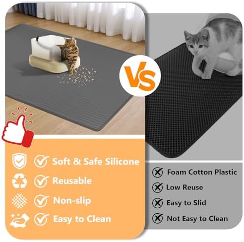 Silicone Cat Litter Mat 50" x 36" Cat Mat