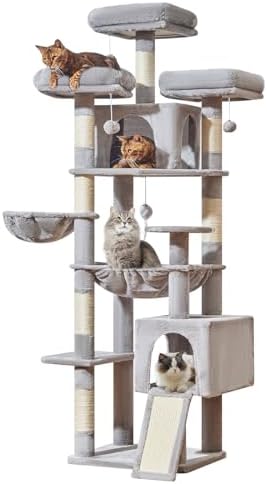 Taoqimiao Tall Cat Tree, 76In XL Cat Tower