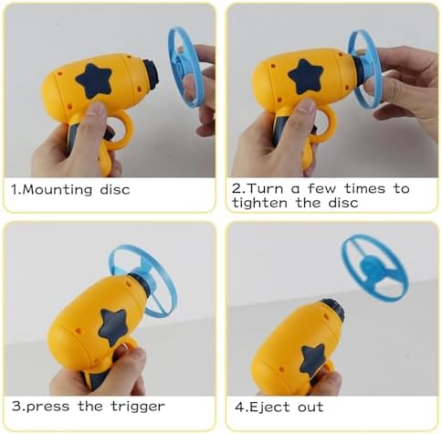 Andiker Cat Fetch Toy, Interactive Kitten Flying Disc Launcher Toy