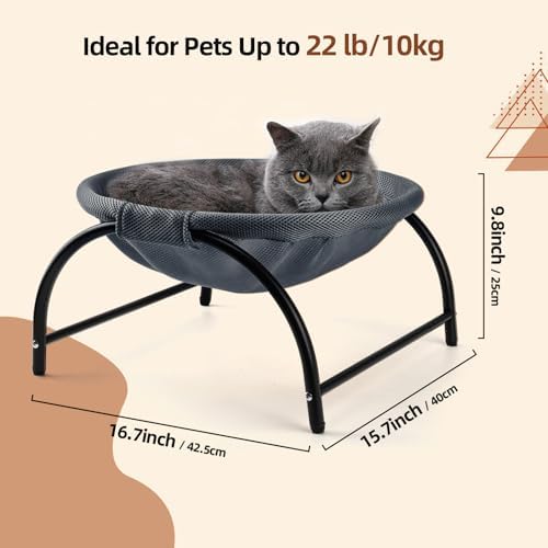 LIFLIX Raised Cat Hammock Bed, Standing Cat Cot