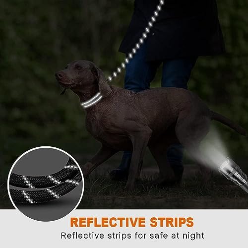 Taglory Rope Dog Leash for Medium Large Dogs, 6 FT Padded Handle