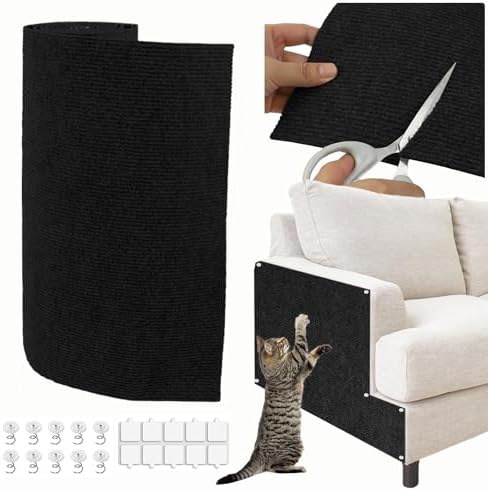 Cat Scratch Couch Furniture Protector, Trimmable Self-Adhesive Cat Scratch
