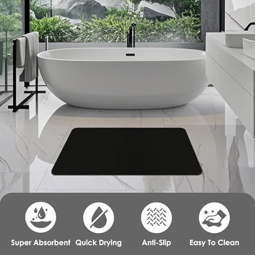 THMINS 2 Pack Extra Large Stone Bath Mat