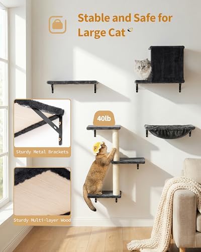 Aechonow Heavy Duty Cat Wall Shelves