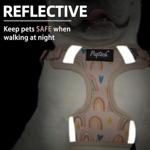 PUPTECK Dog Harness and Leash Set Medium Sized, Step in No Pull Adjustable