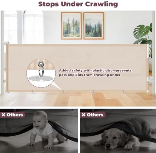 96" Retractable Baby Gate, Long Mesh Dog Gate