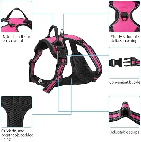 Hot Pink No-Pull Dog Harness