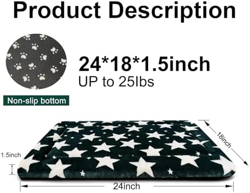 Dog Bed Mat, Reversible Dog Crate Pad