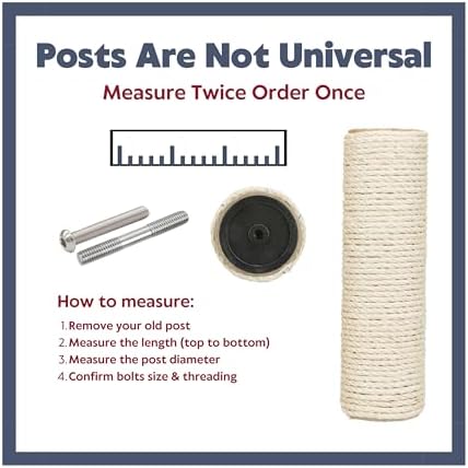 TRIXIE Replacement Sisal Post for Cat Scratching Posts, Backup Scratcher for