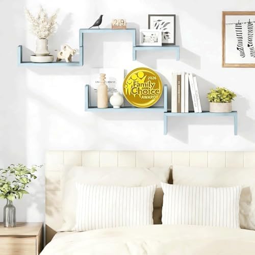 SRIWATANA Blue Floating Shelves