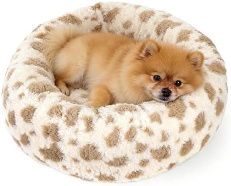 Avont Donut Dog Bed, Calming Round Pet Bed