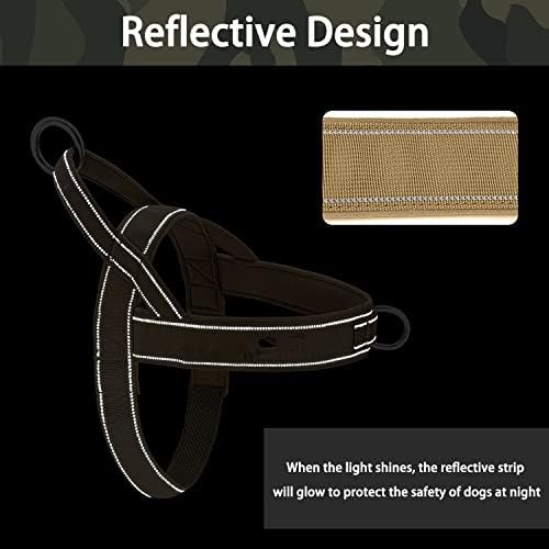 No Pull Dog Harness Brown for Small Medium Large Sized Dog, Reflective Escape