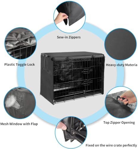 Dog Crate Cover 36 Inch Waterproof 600D Oxford
