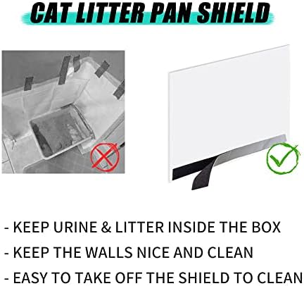 Oncpcare 6 Pack Cat Litter Box Pee Shields, High Side Open Top Kitty Pan Shield