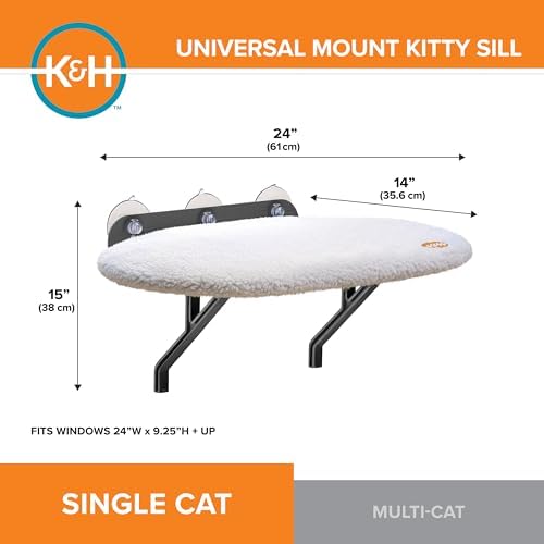 K&H Cat Window Perch, Universal Mount Bed
