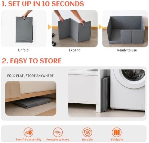 PETKARAY Extra Large Waterproof Cat Litter Box Enclosure Splash Guard