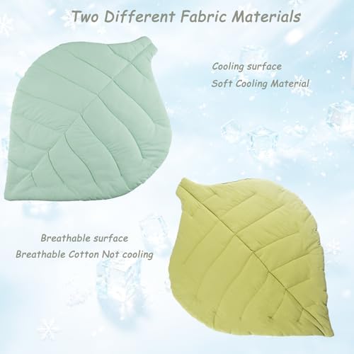 Cat Cooling Mat Cat Leaf Bed Mat Comfortable Soft Fabric Breathable Cozy