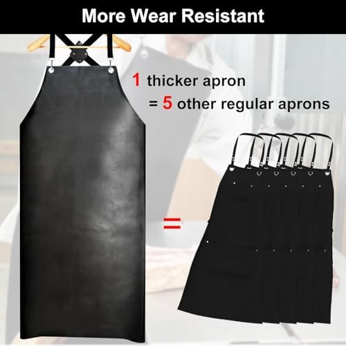 SHEOMERN 2 Pack Waterproof Rubber Apron, Lab Work, Dog Grooming