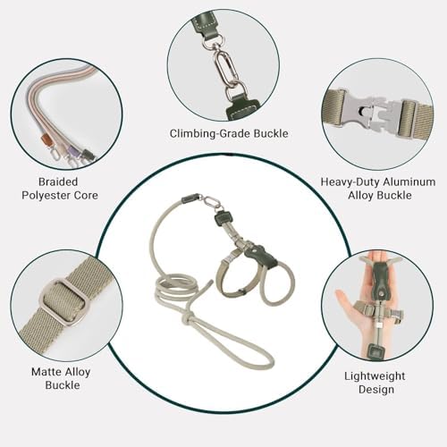 Adjustable Escape Proof Cat Harness and Leash Set