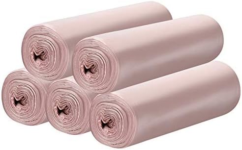 5 Rolls Small Trash Garbage Bags, 4 Gallon 200 Counts
