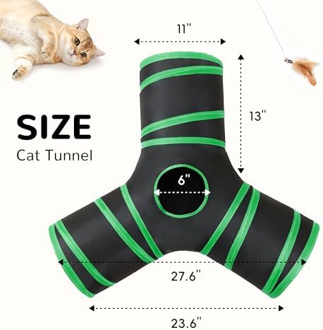 Tempcore Cat Tunnel, 3-Way Collapsible Toy